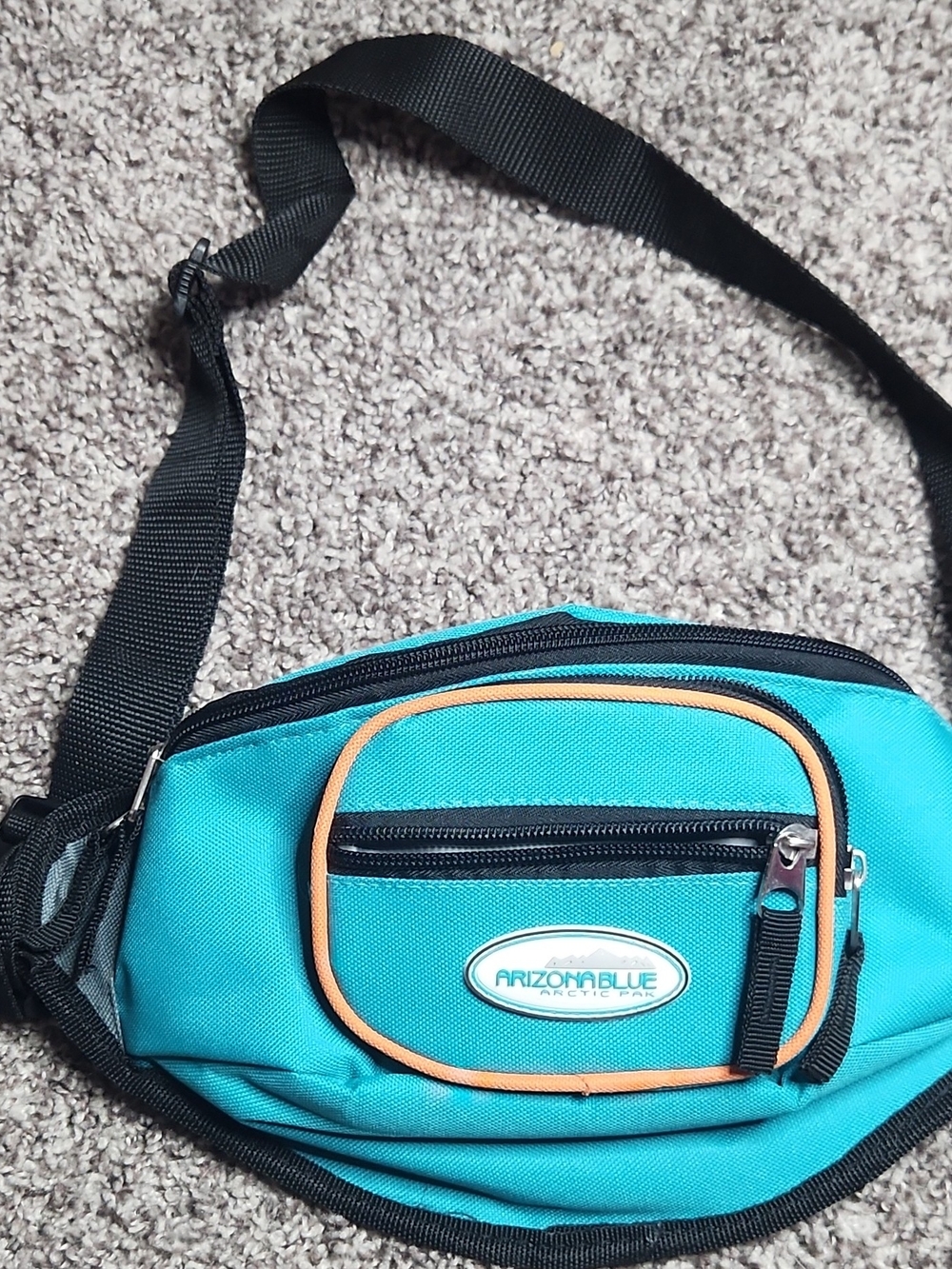 Arizona Blue Teal Waist Bag with Contrast Trim